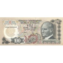 Банкнота Турция 100 лир 1972