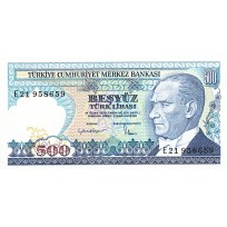 Банкнота Турция 500 лир 1970