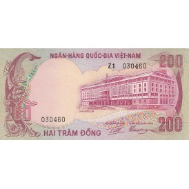Банкнота Южный Вьетнам 200 донгов 1972