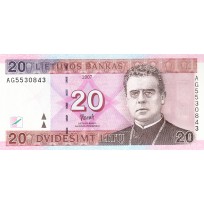Банкнота Литва 20 лит 2007