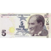 Банкнота Турция 5 лир 2009