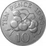 Остров Гернси 10 пенсов 1986