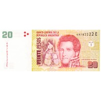 Банкнота Аргентина 20 песо 2003