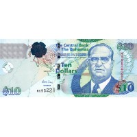 Банкнота Багамские острова 10 долларов 2009