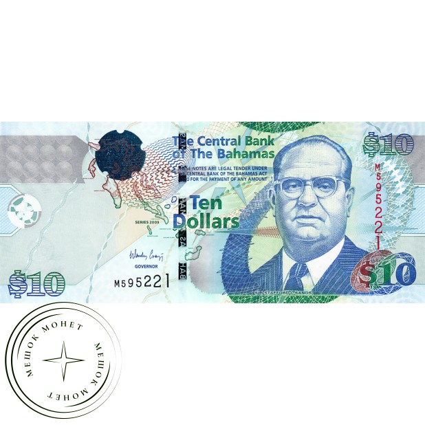 Багамские острова 10 долларов 2009
