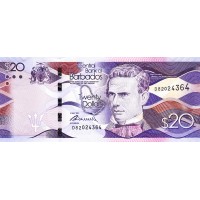 Банкнота Барбадос 20 долларов 2013