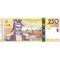 Банкнота Гаити 250 гурд 2010 200 лет Независимости Гаити