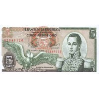 Банкнота Колумбия 5 песо 1978