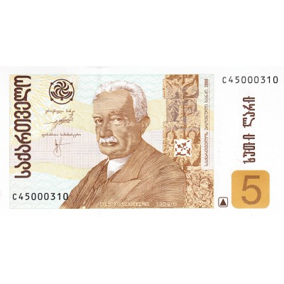 Банкнота Грузия 5 лари 2008