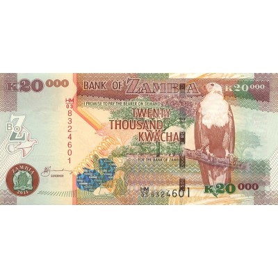 Банкнота Замбия 20000 квача 2011