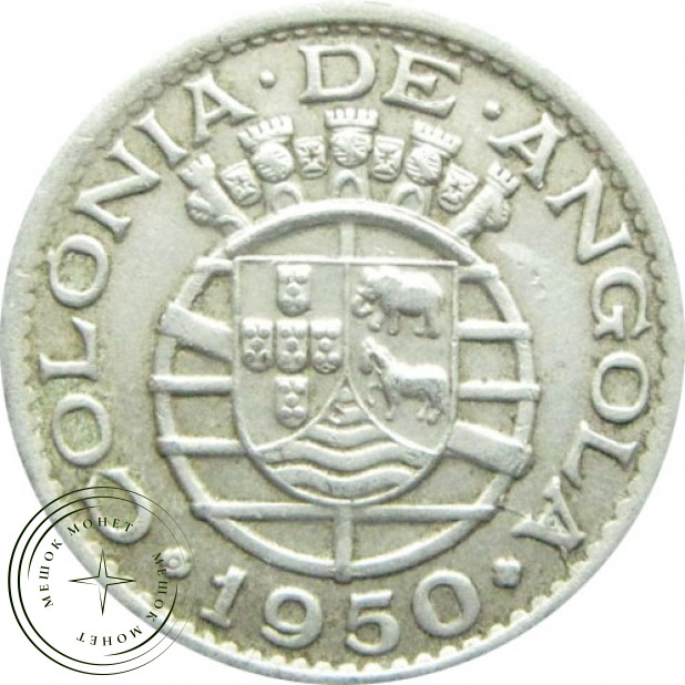 Ангола 50 сентаво 1950