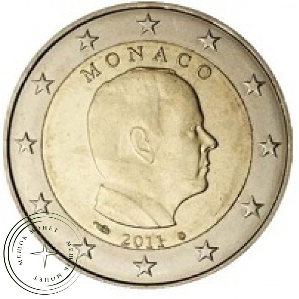 Монако 2 евро 2011 Князь Альберт II
