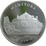 Канада 25 центов 1992 Юбилей конфедерации Манитоба