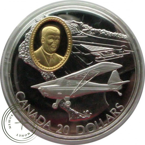 Канада 20 долларов 1995 Герои авиации: DHC-1 Chipmunk