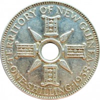 Монета Папуа—Новая Гвинея 1 шиллинг 1938