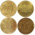 Набор из 4-х позолоченных монет 25 рублей Сочи 2014