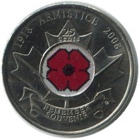 Канада 25 центов 2008 День памяти погибших на войне
