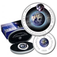 Острова Кука 1 доллар 2007 Первый искусственный спутник Земли