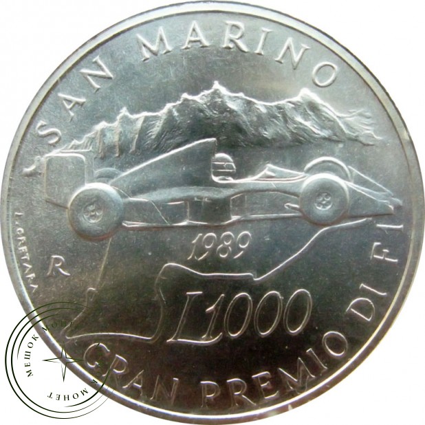 Сан-Марино 1000 лир 1989 Гран-при Сан-Марино