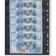 Подборка банкнот 100 рублей Сочи 2014 с красивыми номерами 6 штук