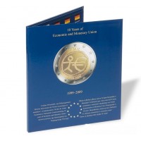 Альбом-папка для монет 2 евро 10 лет валютному и экономическому союзу