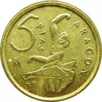 Монета Испания 5 песет 1994
