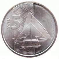 Монета Вануату 5 вату 2015