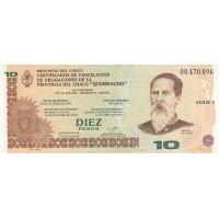 Банкнота Аргентина (Чако) Сертификат 10 песо 2001