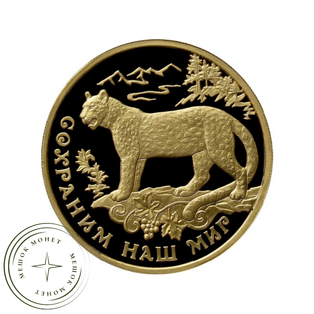 100 рублей 2011 Переднеазиатский леопард