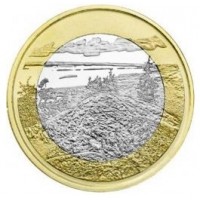 Монета Финляндия 5 евро 2018 Национальный парк Коли