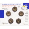 Германия 2 евро 2014 Нижняя Саксония 5 монет все монетные дворы (A, D, F, G, J)