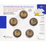 Германия 2 евро 2013 Баден-Вюртемберг 5 монет все монетные дворы (A, D, F, G, J)