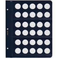 Универсальный лист для монет диаметром 25,5 мм (синий) в Альбом КоллекционерЪ