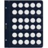 Универсальный лист для монет диаметром 25,75 мм-2 Евро (синий) в Альбом КоллекционерЪ