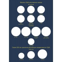 Набор листов для регулярных монет США в Альбом КоллекционерЪ