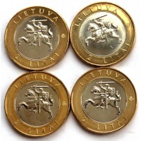 Монета Литва 2 лита 2012 набор Курорты
