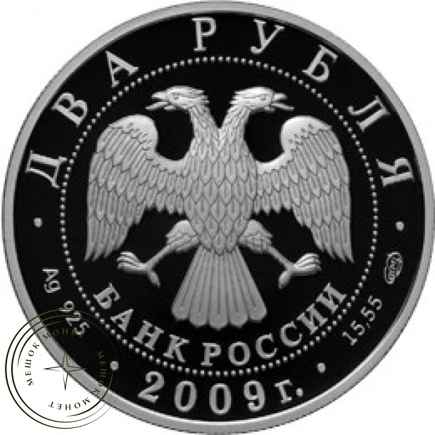 2 рубля 2009 Кольцов