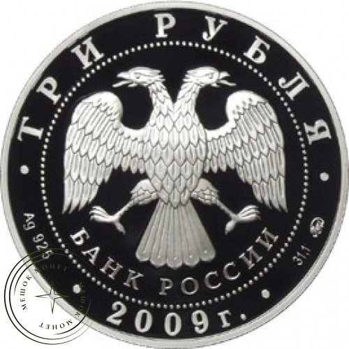 3 рубля 2009 Тульский кремль (XVI в.) — 25234504