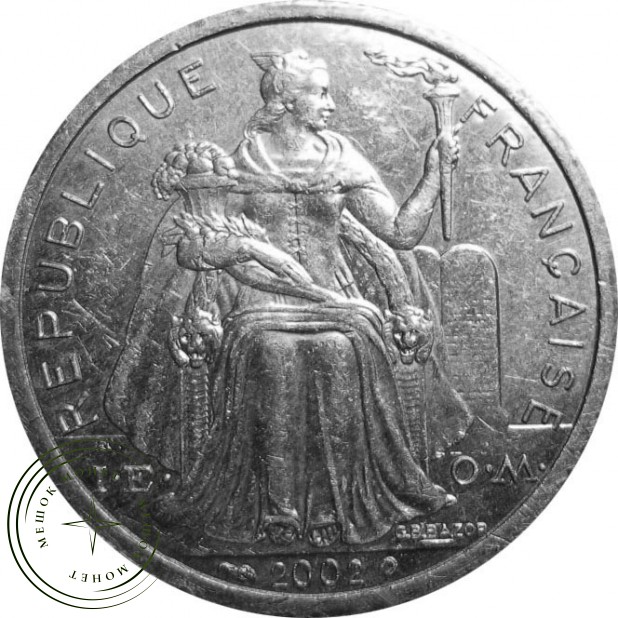 Полинезия 2 франка 2001 — 25484052