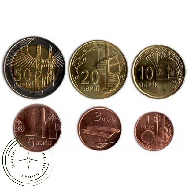 Азербайджан набор разменных монет образца 2006