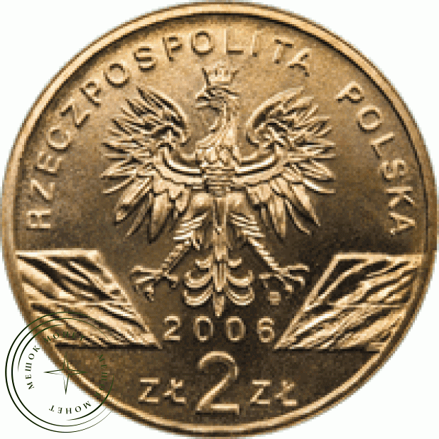 Польша 2 злотых 2006 Альпийский сурок