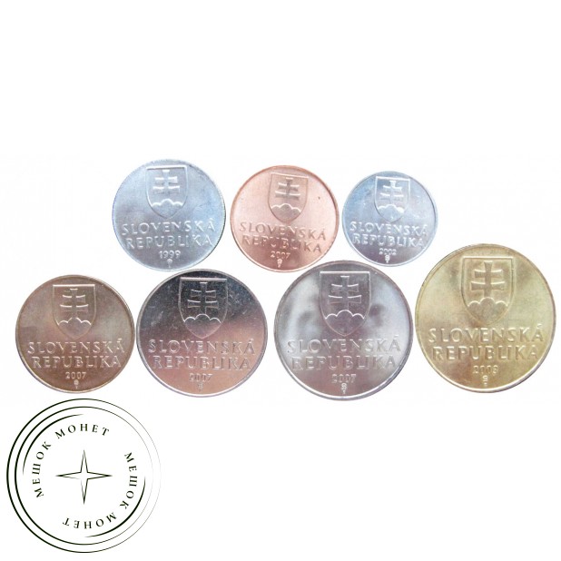 Набор монет Словакии (7 монет)