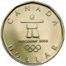 Канада 1 доллар 2010 Олимпида Ванкувер 2010 Символ Олимпиады в Ванкувере
