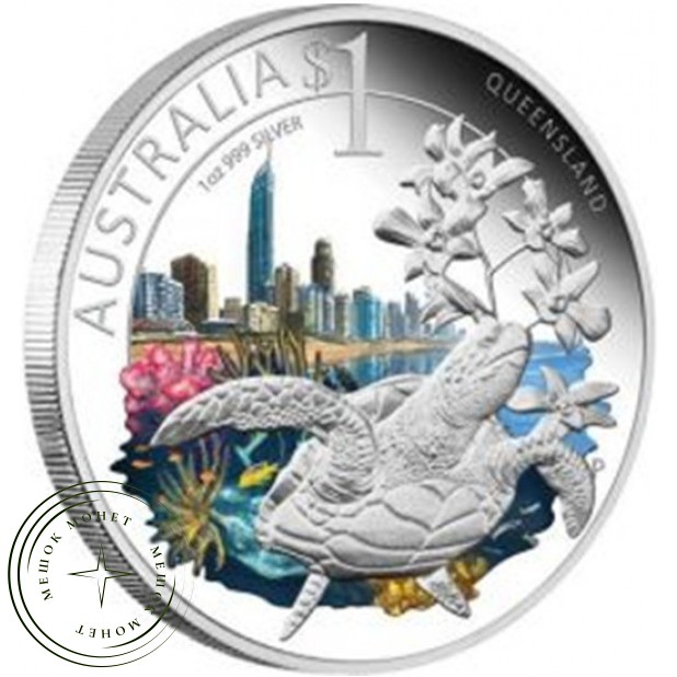 Австралия 1 доллар 2010 набор Австралийские территории и города