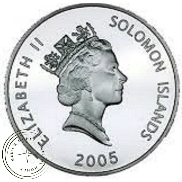 Соломоновы острова 25 долларов 2005 Линкор немецкого военного флота Бисмарк