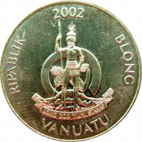 Монета Вануату 100 вату 2002