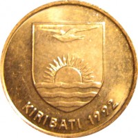 Монета Кирибати 1 цент 1992