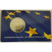 Монета Латвия 2 евро 2015 30 лет Флагу Европы (Буклет)