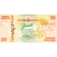 Банкнота Острова Кука 20 долларов 1992