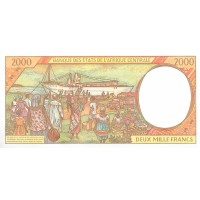 Банкнота Габон 2000 франков 2000-2002